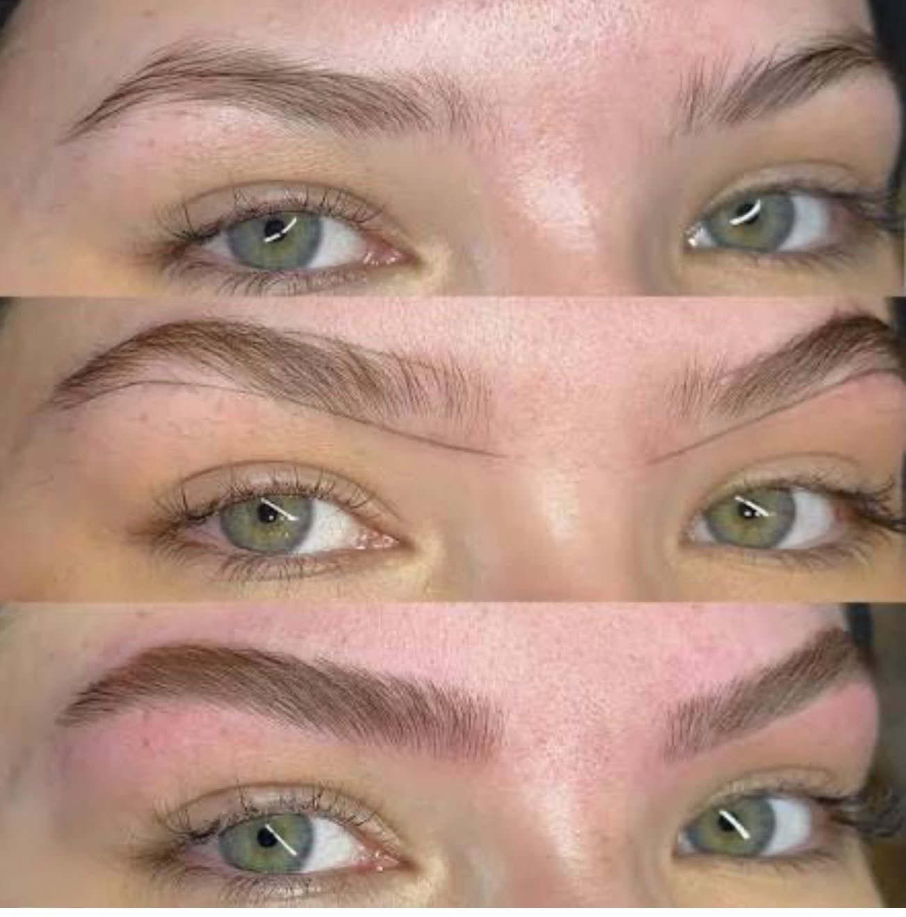 Augenbrauen Permanent Make-up – vorher und nachher
