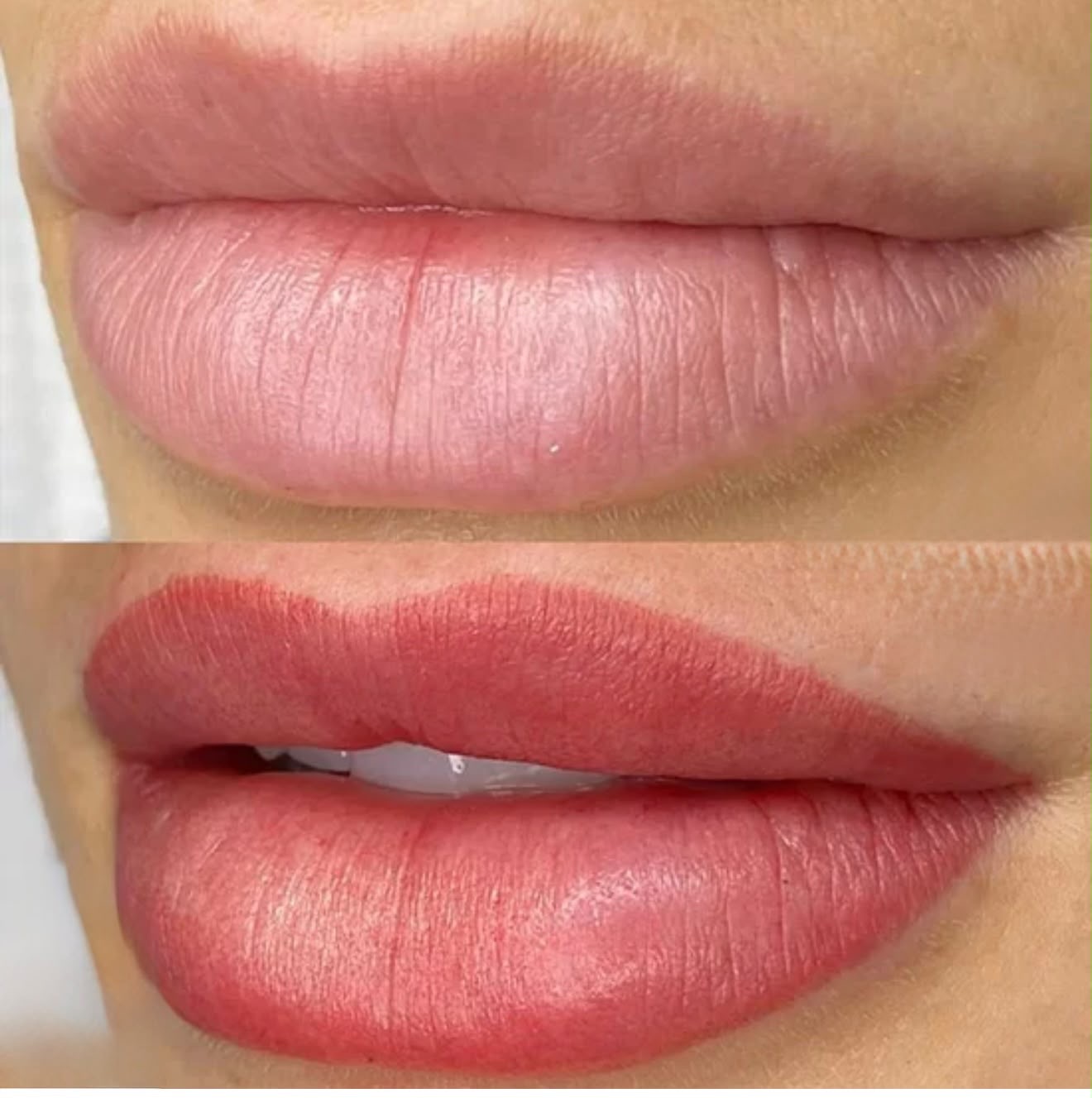 Lippen Permanent Make-up – vorher und nachher